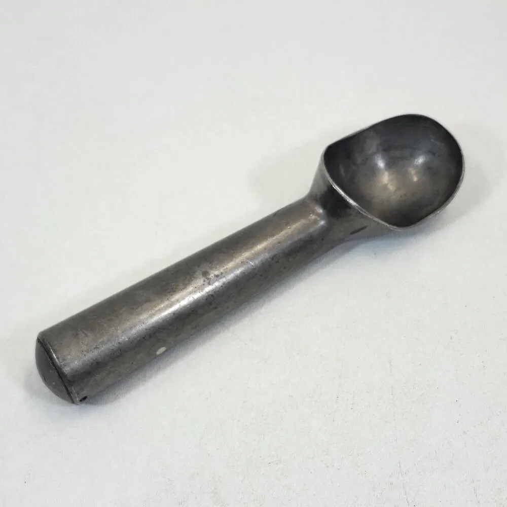 Vintage Metal Ice Cream Scoop 7 Inch Mid Sized Utensil Aluminum Spoon Disher